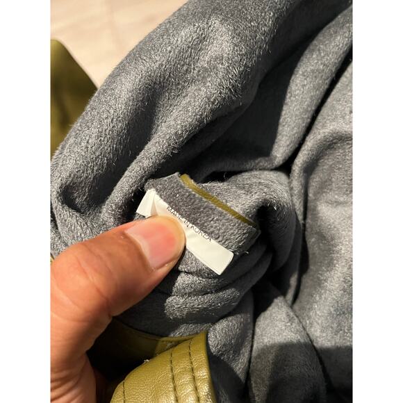 The Frankie Shop - Zoeyy Faux Leather Wrap Dress /Green /M - Picture 6 of 7